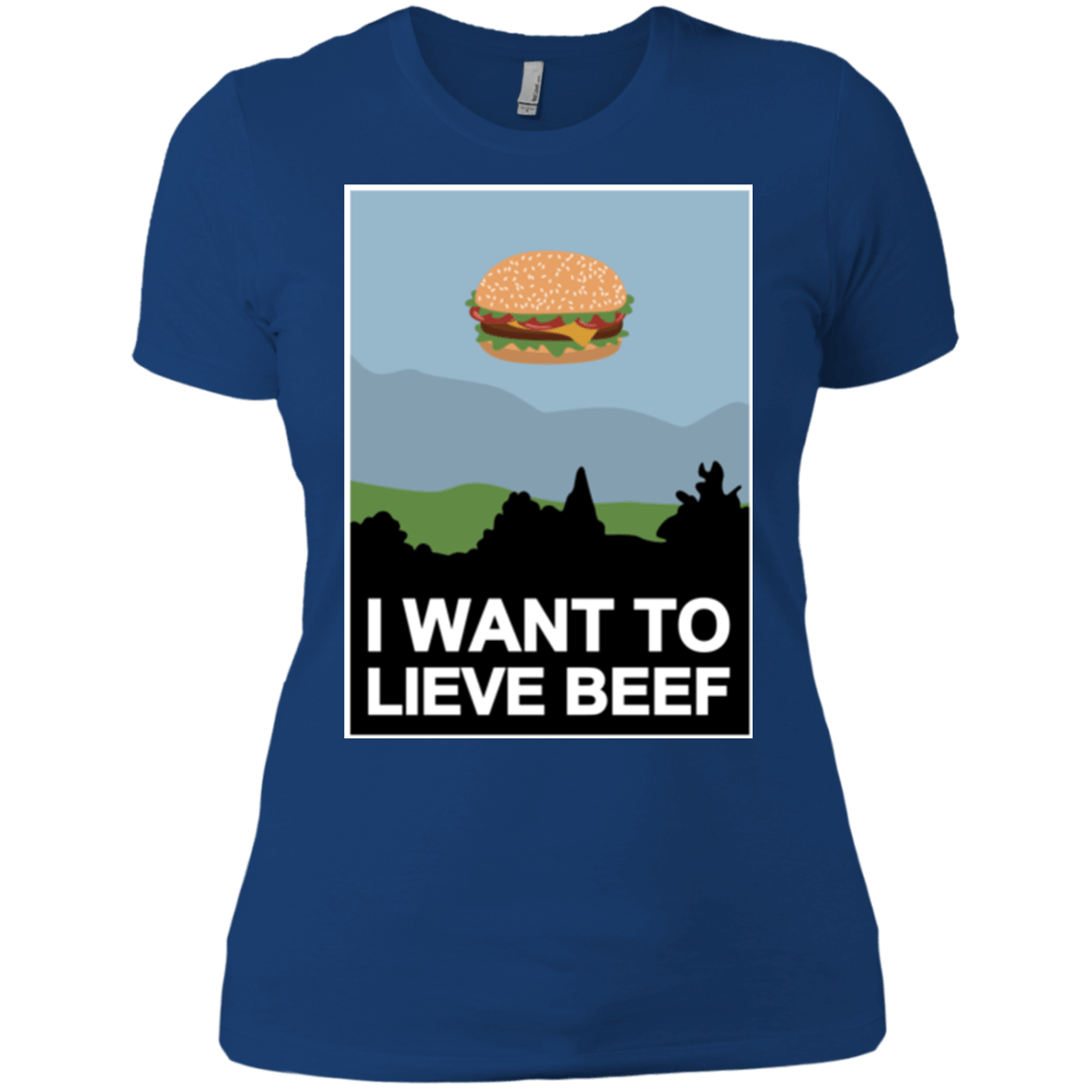 T-Shirts Royal / X-Small I want to lieve beef Women's Premium T-Shirt