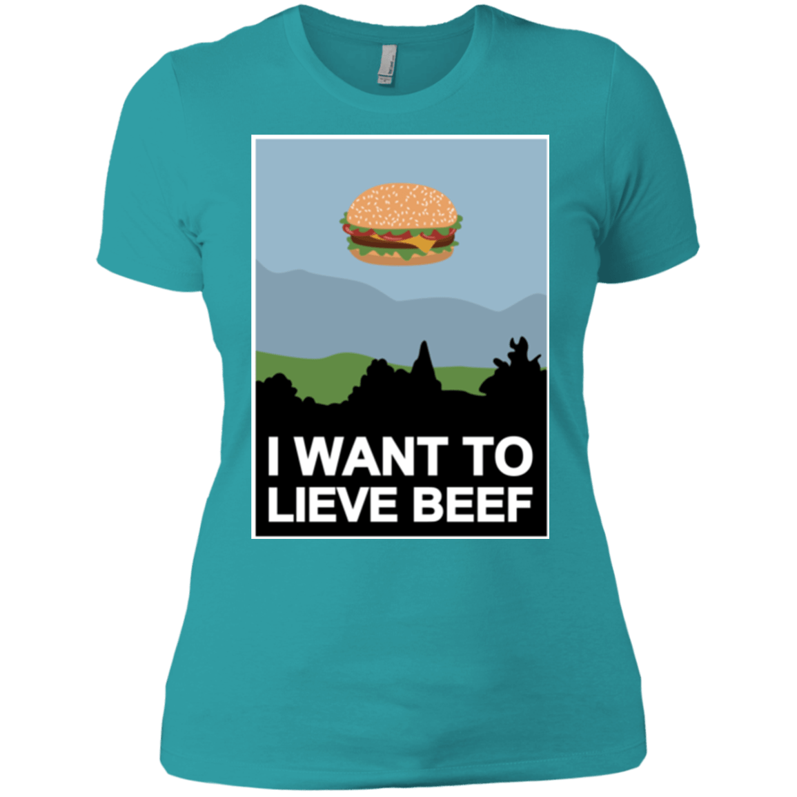 T-Shirts Tahiti Blue / X-Small I want to lieve beef Women's Premium T-Shirt