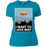T-Shirts Turquoise / X-Small I want to lieve beef Women's Premium T-Shirt