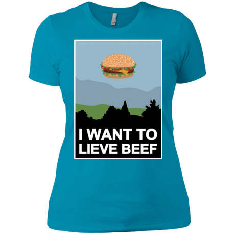 T-Shirts Turquoise / X-Small I want to lieve beef Women's Premium T-Shirt