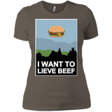 T-Shirts Warm Grey / X-Small I want to lieve beef Women's Premium T-Shirt