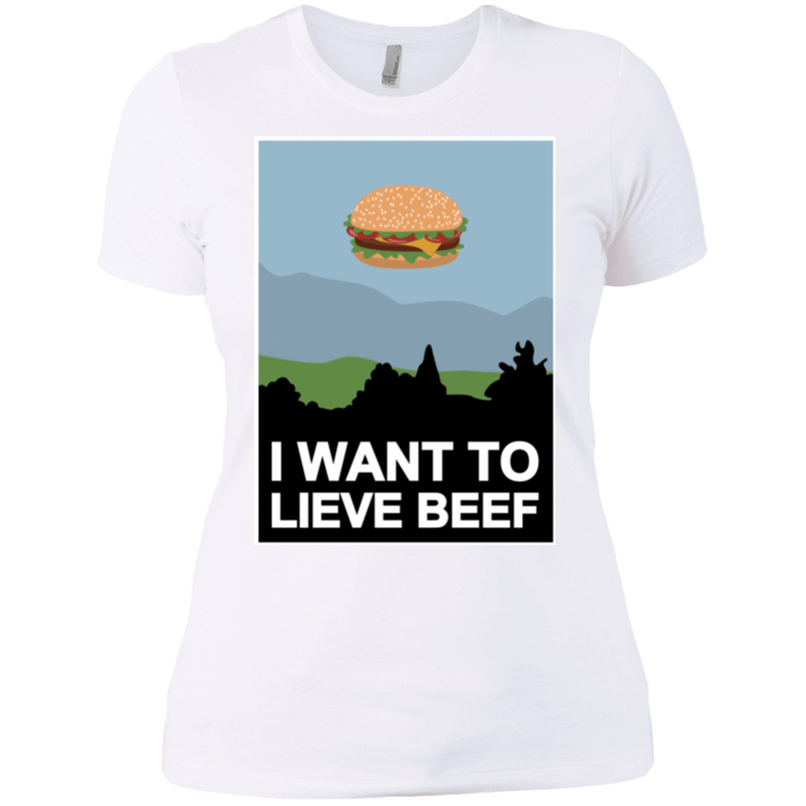 T-Shirts White / X-Small I want to lieve beef Women's Premium T-Shirt