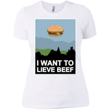 T-Shirts White / X-Small I want to lieve beef Women's Premium T-Shirt