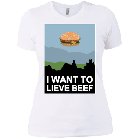 T-Shirts White / X-Small I want to lieve beef Women's Premium T-Shirt