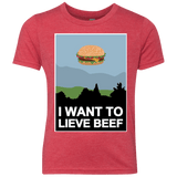 T-Shirts Vintage Red / YXS I want to lieve beef Youth Triblend T-Shirt