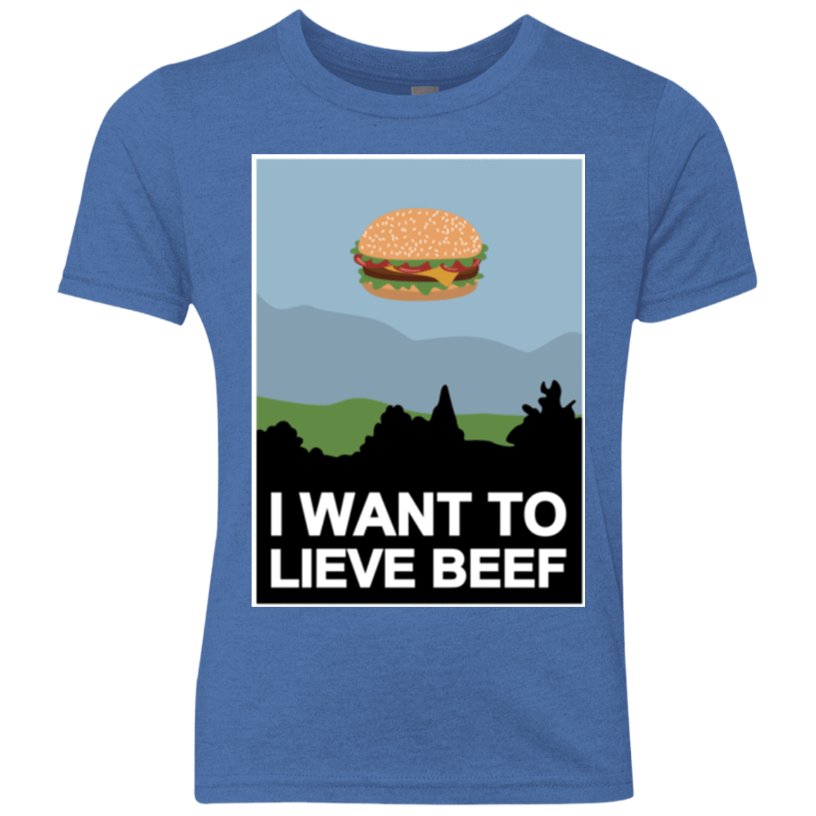 T-Shirts Vintage Royal / YXS I want to lieve beef Youth Triblend T-Shirt