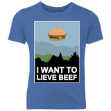T-Shirts Vintage Royal / YXS I want to lieve beef Youth Triblend T-Shirt