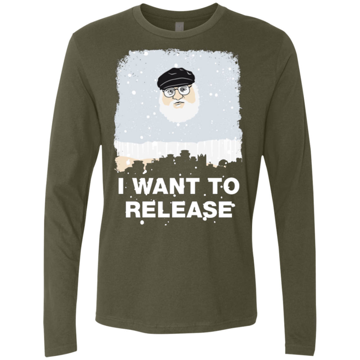 T-Shirts Military Green / Small I Want to Release Men's Premium Long Sleeve