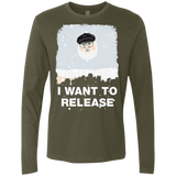 T-Shirts Military Green / Small I Want to Release Men's Premium Long Sleeve