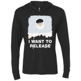 T-Shirts Vintage Black / X-Small I Want to Release Triblend Long Sleeve Hoodie Tee