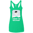 T-Shirts Envy / X-Small I Want to Release Women's Triblend Racerback Tank
