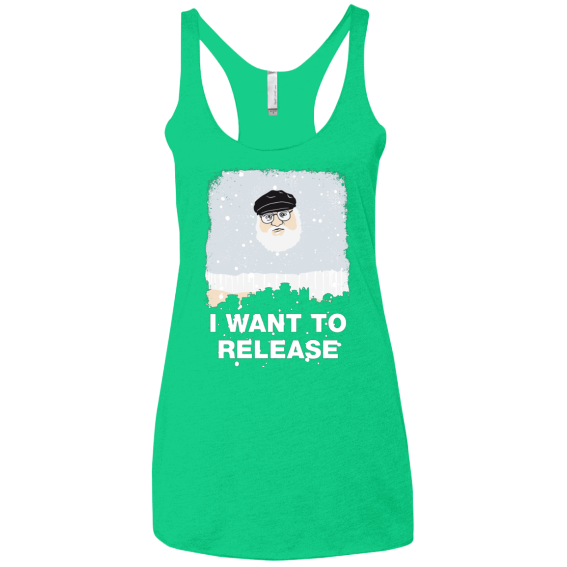 T-Shirts Envy / X-Small I Want to Release Women's Triblend Racerback Tank
