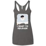 T-Shirts Premium Heather / X-Small I Want to Release Women's Triblend Racerback Tank