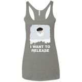 T-Shirts Venetian Grey / X-Small I Want to Release Women's Triblend Racerback Tank