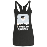 T-Shirts Vintage Black / X-Small I Want to Release Women's Triblend Racerback Tank