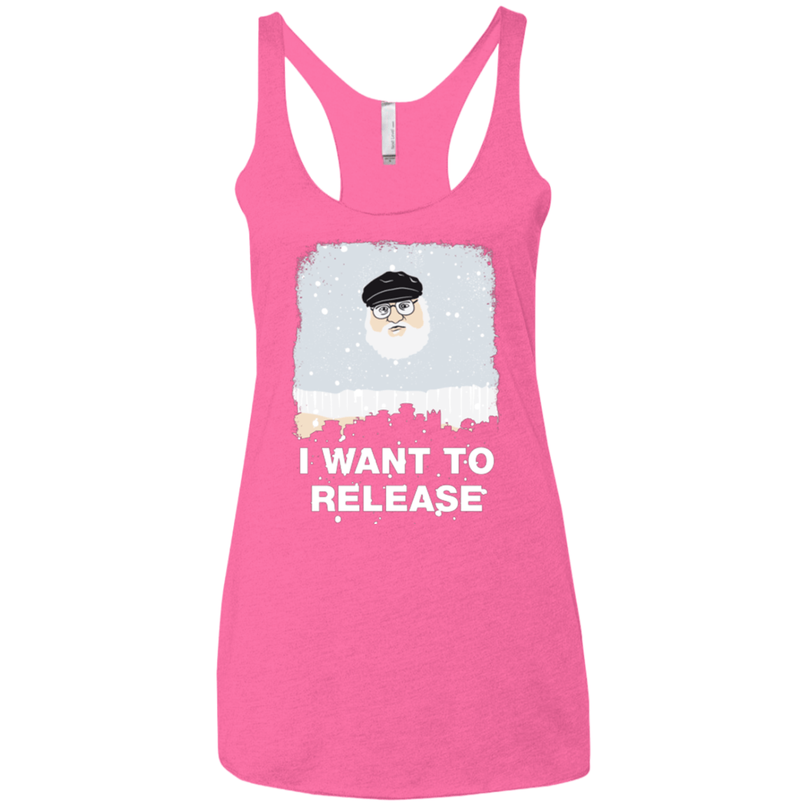 T-Shirts Vintage Pink / X-Small I Want to Release Women's Triblend Racerback Tank