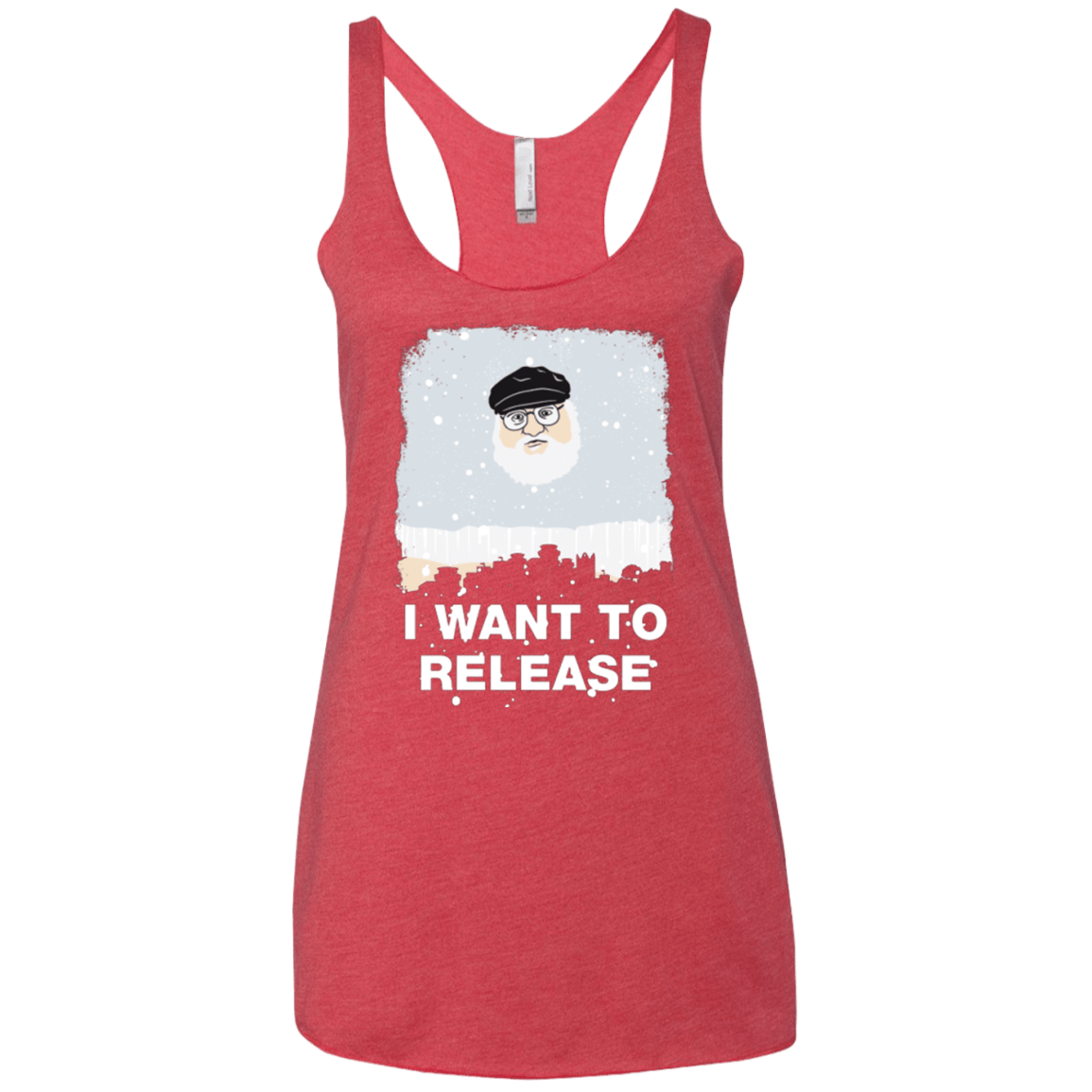 T-Shirts Vintage Red / X-Small I Want to Release Women's Triblend Racerback Tank