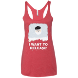 T-Shirts Vintage Red / X-Small I Want to Release Women's Triblend Racerback Tank