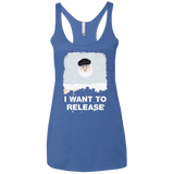 T-Shirts Vintage Royal / X-Small I Want to Release Women's Triblend Racerback Tank