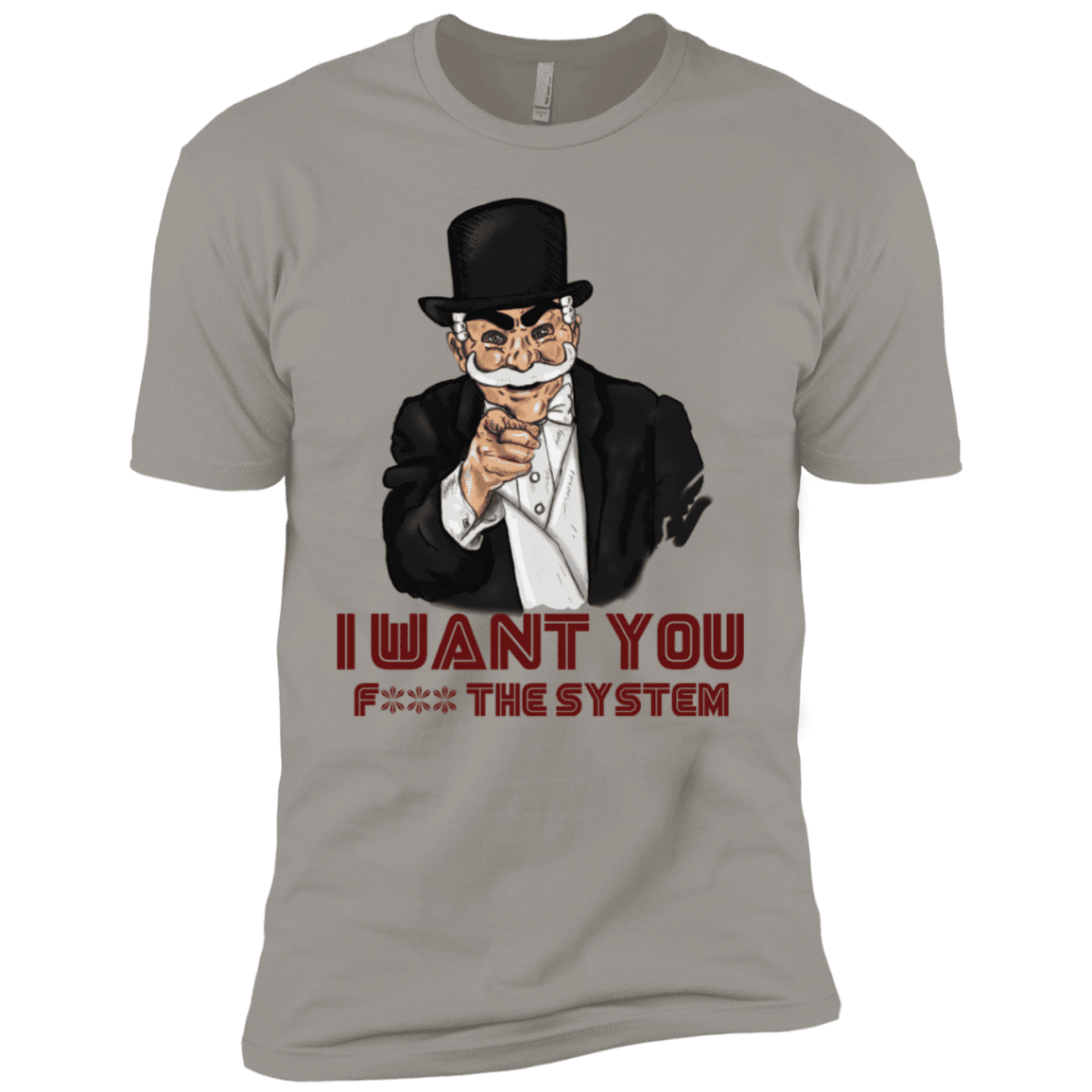 T-Shirts Light Grey / YXS i want you f3ck the system Boys Premium T-Shirt