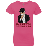 T-Shirts Hot Pink / YXS i want you f3ck the system Girls Premium T-Shirt