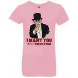 T-Shirts Light Pink / YXS i want you f3ck the system Girls Premium T-Shirt