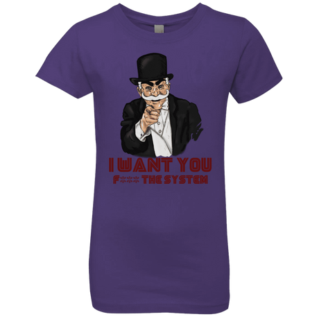 T-Shirts Purple Rush / YXS i want you f3ck the system Girls Premium T-Shirt