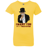 T-Shirts Vibrant Yellow / YXS i want you f3ck the system Girls Premium T-Shirt