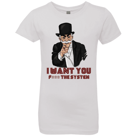 T-Shirts White / YXS i want you f3ck the system Girls Premium T-Shirt