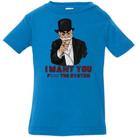 T-Shirts Cobalt / 6 Months i want you f3ck the system Infant Premium T-Shirt