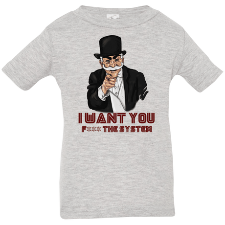 T-Shirts Heather Grey / 6 Months i want you f3ck the system Infant Premium T-Shirt