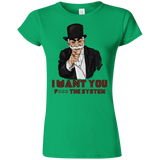T-Shirts Irish Green / S i want you f3ck the system Junior Slimmer-Fit T-Shirt