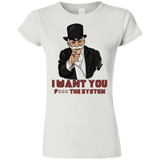 T-Shirts White / S i want you f3ck the system Junior Slimmer-Fit T-Shirt