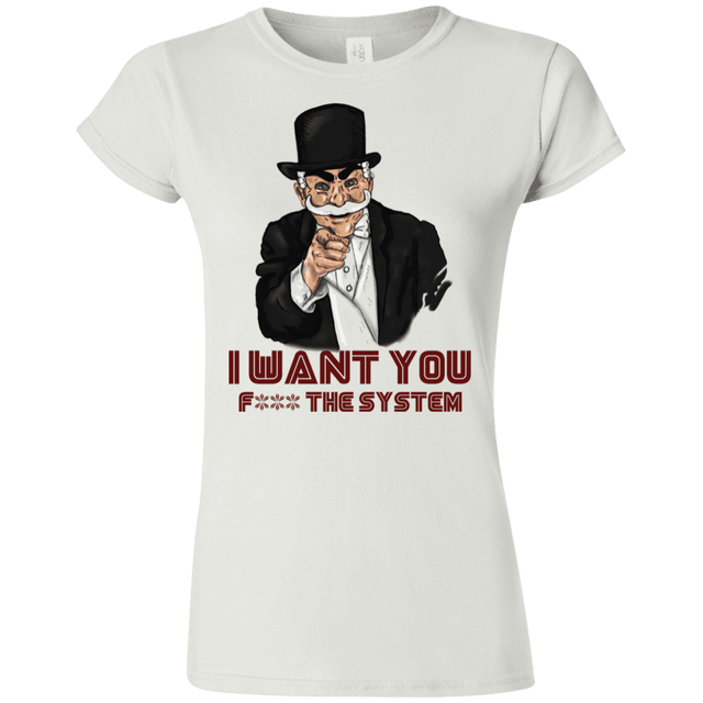 T-Shirts White / S i want you f3ck the system Junior Slimmer-Fit T-Shirt