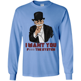 T-Shirts Carolina Blue / S i want you f3ck the system Men's Long Sleeve T-Shirt