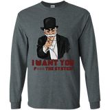 T-Shirts Dark Heather / S i want you f3ck the system Men's Long Sleeve T-Shirt