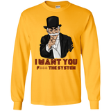 T-Shirts Gold / S i want you f3ck the system Men's Long Sleeve T-Shirt