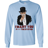 T-Shirts Light Blue / S i want you f3ck the system Men's Long Sleeve T-Shirt