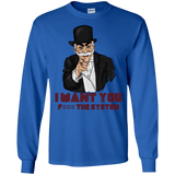 T-Shirts Royal / S i want you f3ck the system Men's Long Sleeve T-Shirt