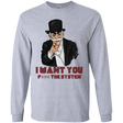 T-Shirts Sport Grey / S i want you f3ck the system Men's Long Sleeve T-Shirt