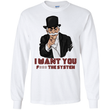 T-Shirts White / S i want you f3ck the system Men's Long Sleeve T-Shirt