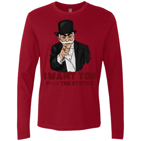 T-Shirts Cardinal / S i want you f3ck the system Men's Premium Long Sleeve