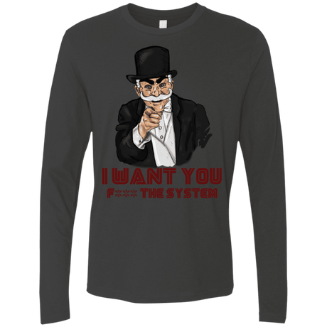T-Shirts Heavy Metal / S i want you f3ck the system Men's Premium Long Sleeve