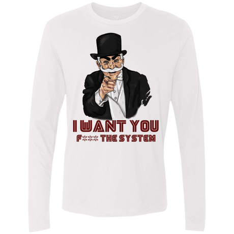 T-Shirts White / S i want you f3ck the system Men's Premium Long Sleeve