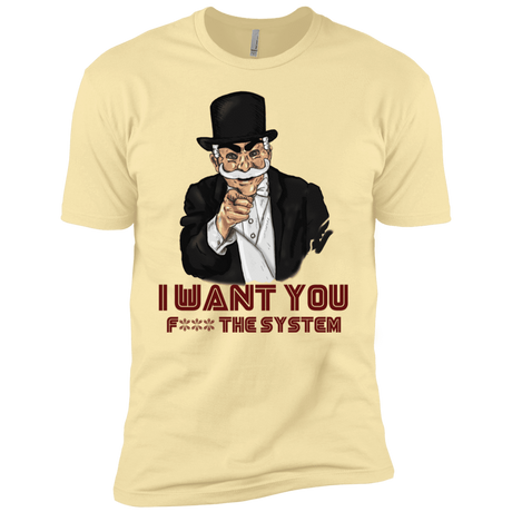T-Shirts Banana Cream / X-Small i want you f3ck the system Men's Premium T-Shirt