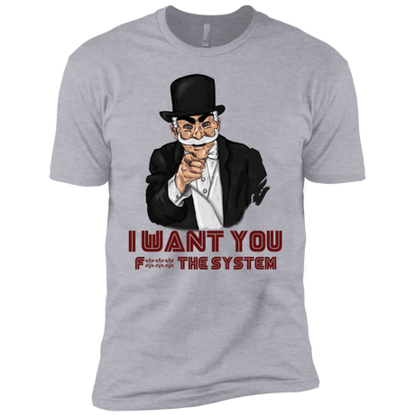 T-Shirts Heather Grey / X-Small i want you f3ck the system Men's Premium T-Shirt