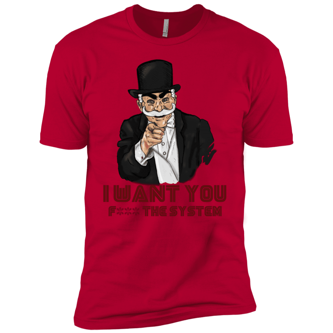 T-Shirts Red / X-Small i want you f3ck the system Men's Premium T-Shirt