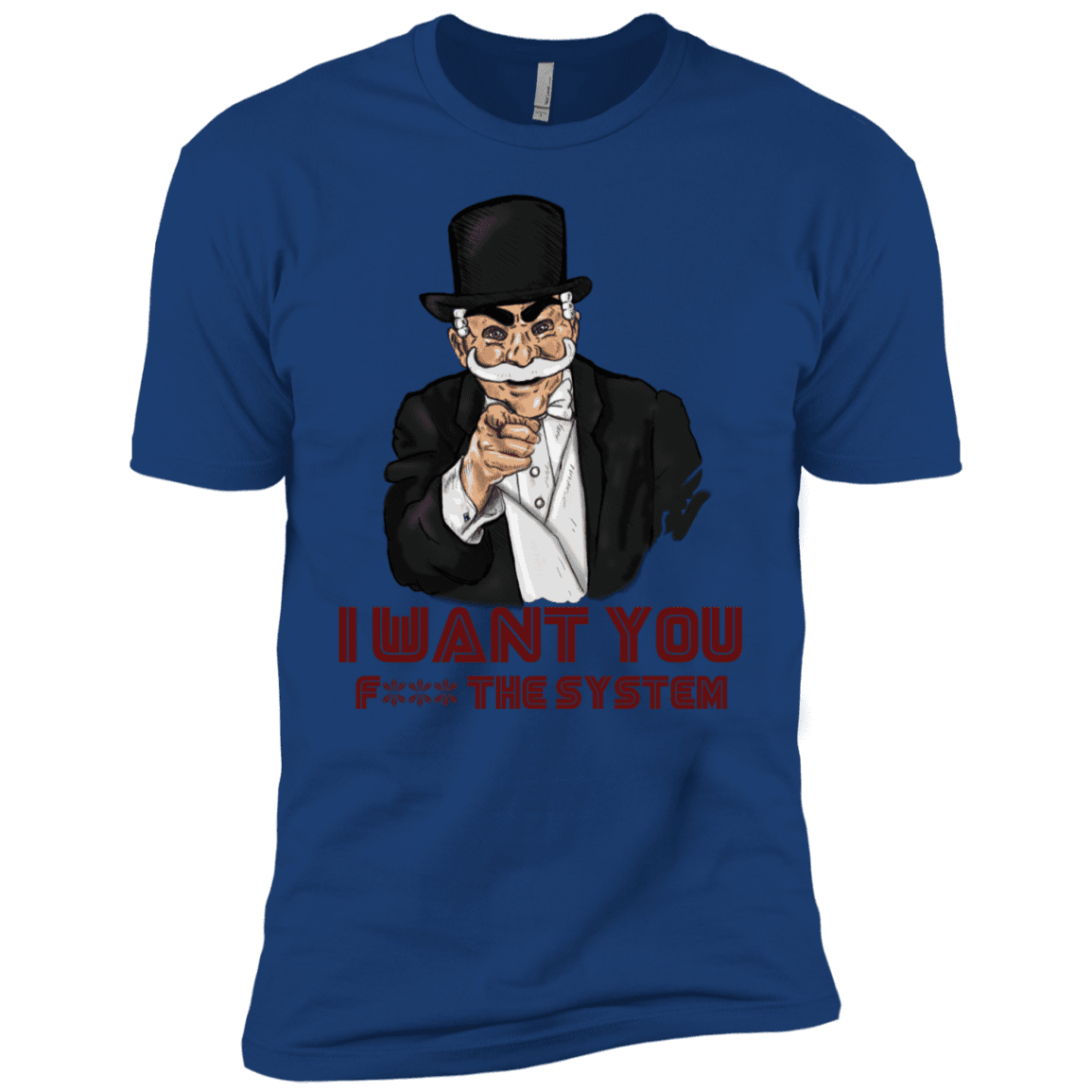 T-Shirts Royal / X-Small i want you f3ck the system Men's Premium T-Shirt