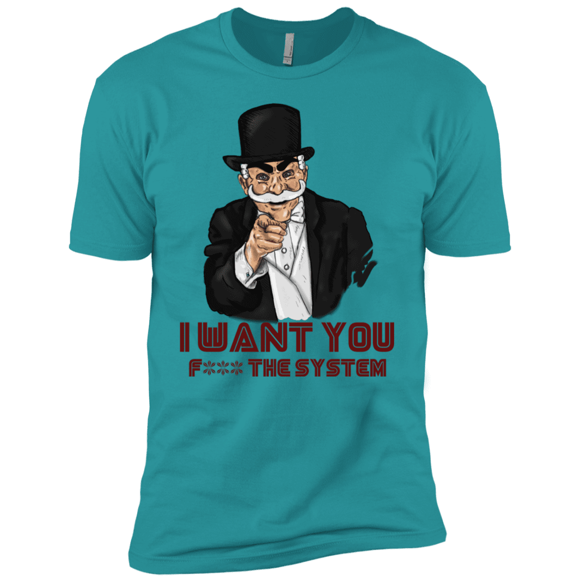 T-Shirts Tahiti Blue / X-Small i want you f3ck the system Men's Premium T-Shirt