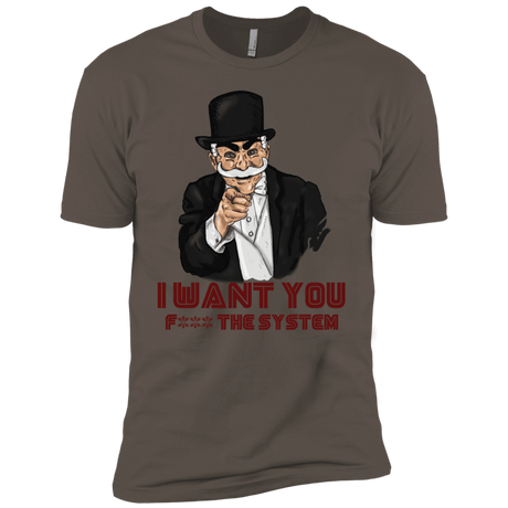 T-Shirts Warm Grey / X-Small i want you f3ck the system Men's Premium T-Shirt